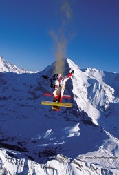 skyglider record passing the Swiss Alps