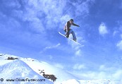 snowboard galcier landing jump